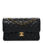 Caviar Quilted Small Double Flap Black
