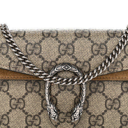 GG Supreme Monogram Super Mini Dionysus Shoulder Bag Taupe