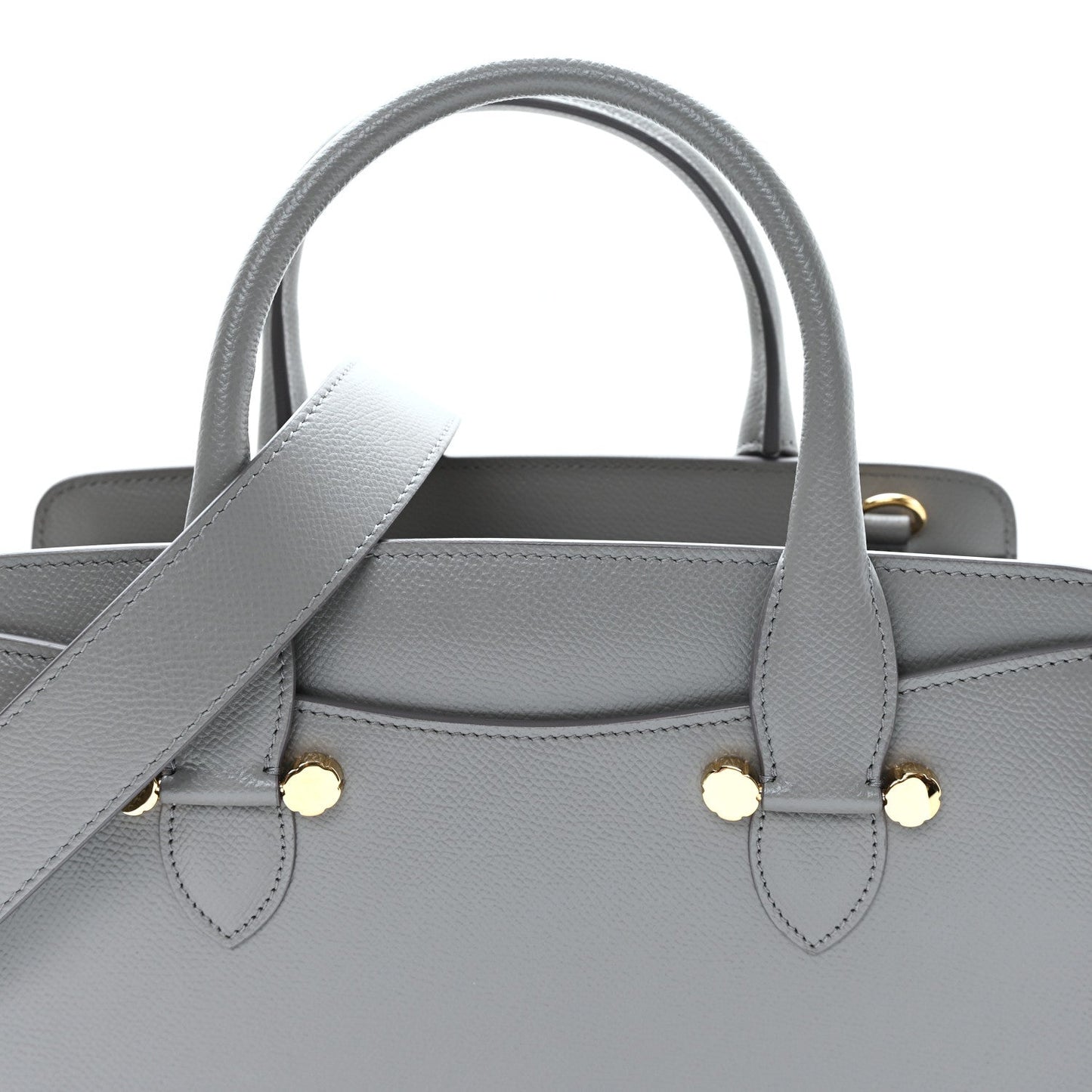 Hammered Calfskin Today Satchel Grey