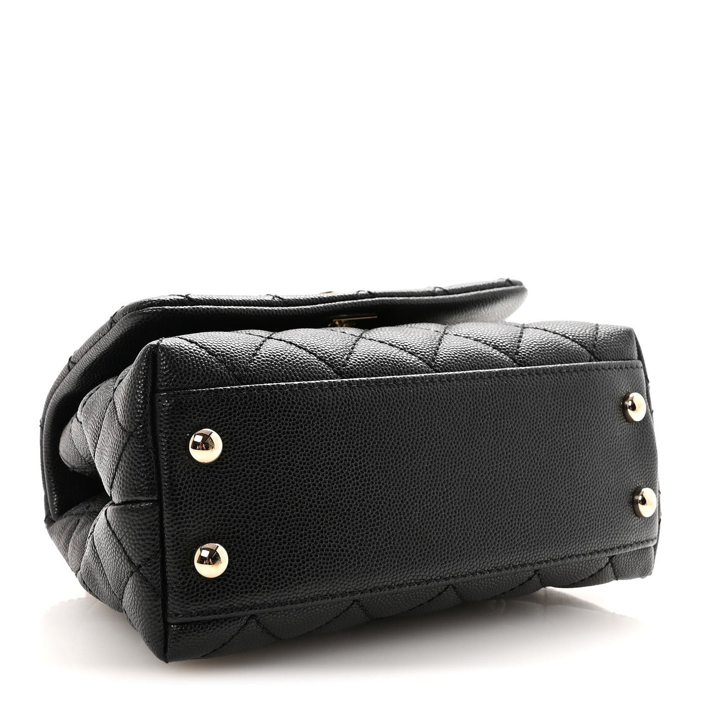 Caviar Quilted Extra Mini Coco Handle Flap Black