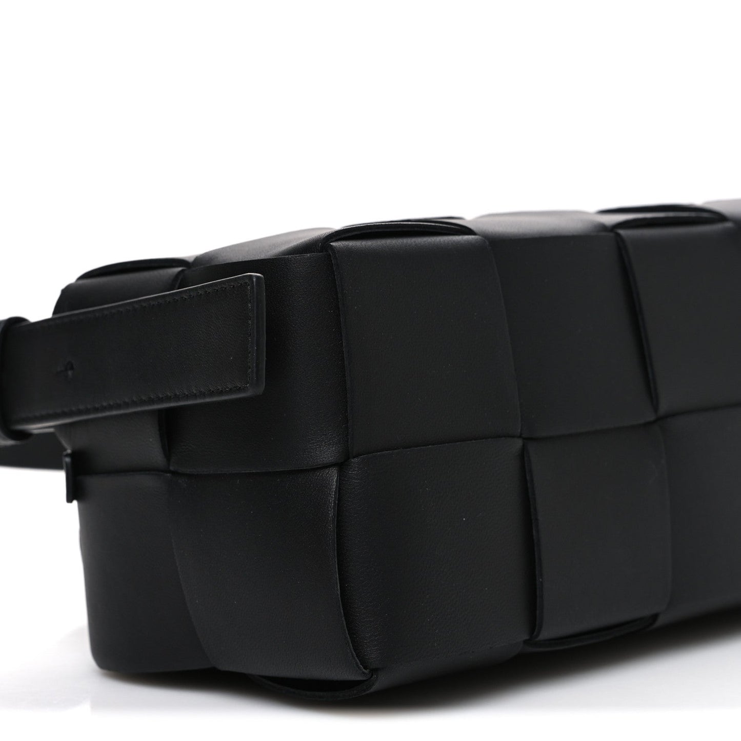 Lambskin Maxi Intrecciato Small Brick Cassette Bag Black