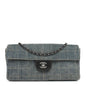 Denim Chocolate Bar Quilted East West Flap