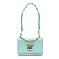 Iridescent Grained Calfskin Summer Splash Twist MM Blue