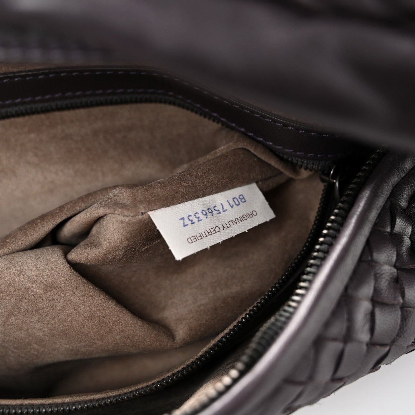 Nappa Intrecciato Large Veneta Hobo Ebano