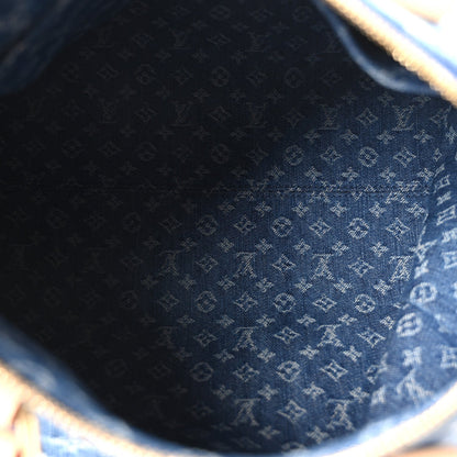 Monogram Denim Speedy Soft 30 Blue