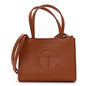 Vegan Leather Small Shopping Bag Tan