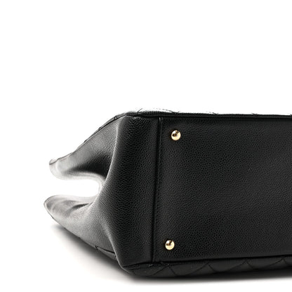 Caviar Quilted XL Grand Shopping Tote GST Black