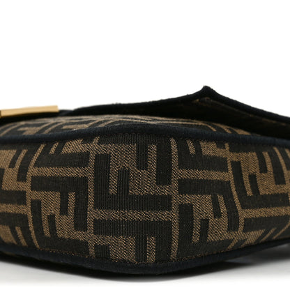 Fabric Jacquard FF 1974 Large Baguette Tobacco Moro Black