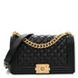 Caviar Quilted Medium Boy Flap Black