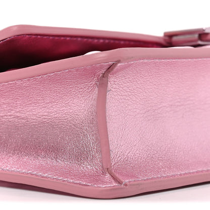Metallic Nappa Matisse FF Embossed Wallet On Chain Rosa