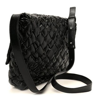 Calfskin Intreccio Kalimero Messenger Black