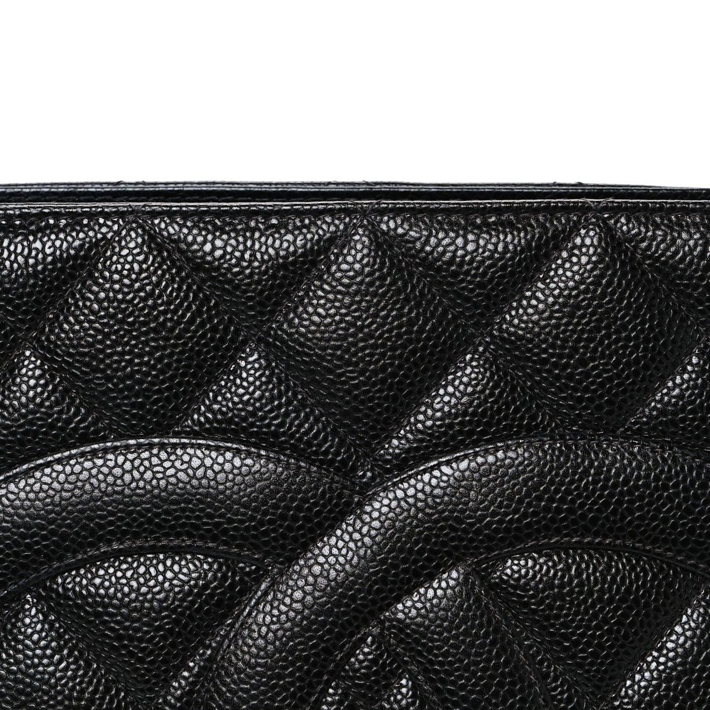Caviar Quilted Medallion Tote Black