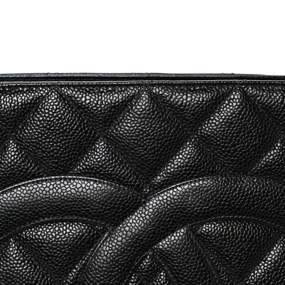 Caviar Quilted Medallion Tote Black