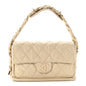 Lambskin Small Lady Braid Flap Light Beige