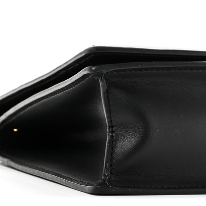 Calfskin DG Logo Flap Crossbody Bag Black