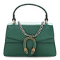 Dollar Calfskin Crystal Mini Dionysus Top Handle Bag Emerald