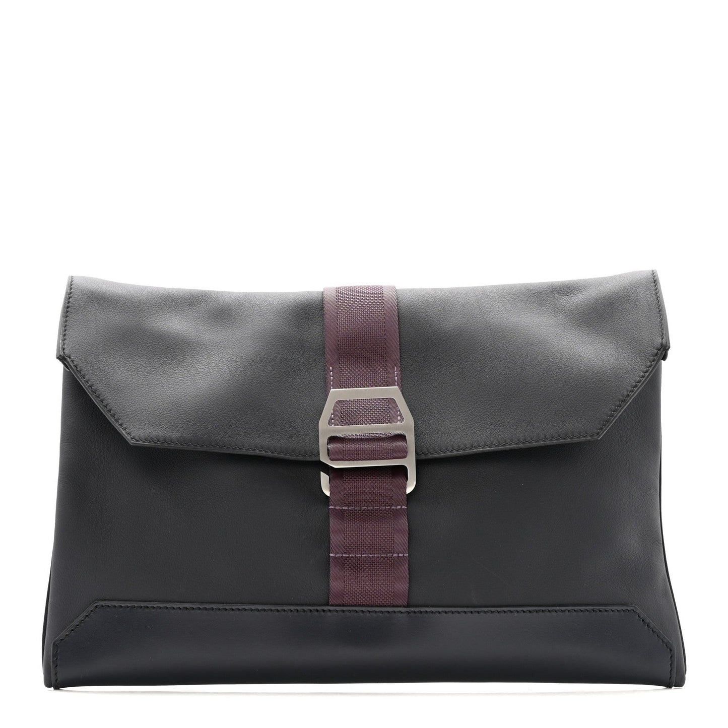 Taurillon Cristobal Vache Hunter Cityslide Clutch Bleu Indigo Raisin