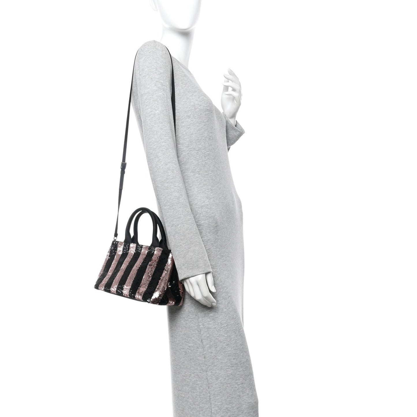 Sequin Broccato Tote Black Cipria