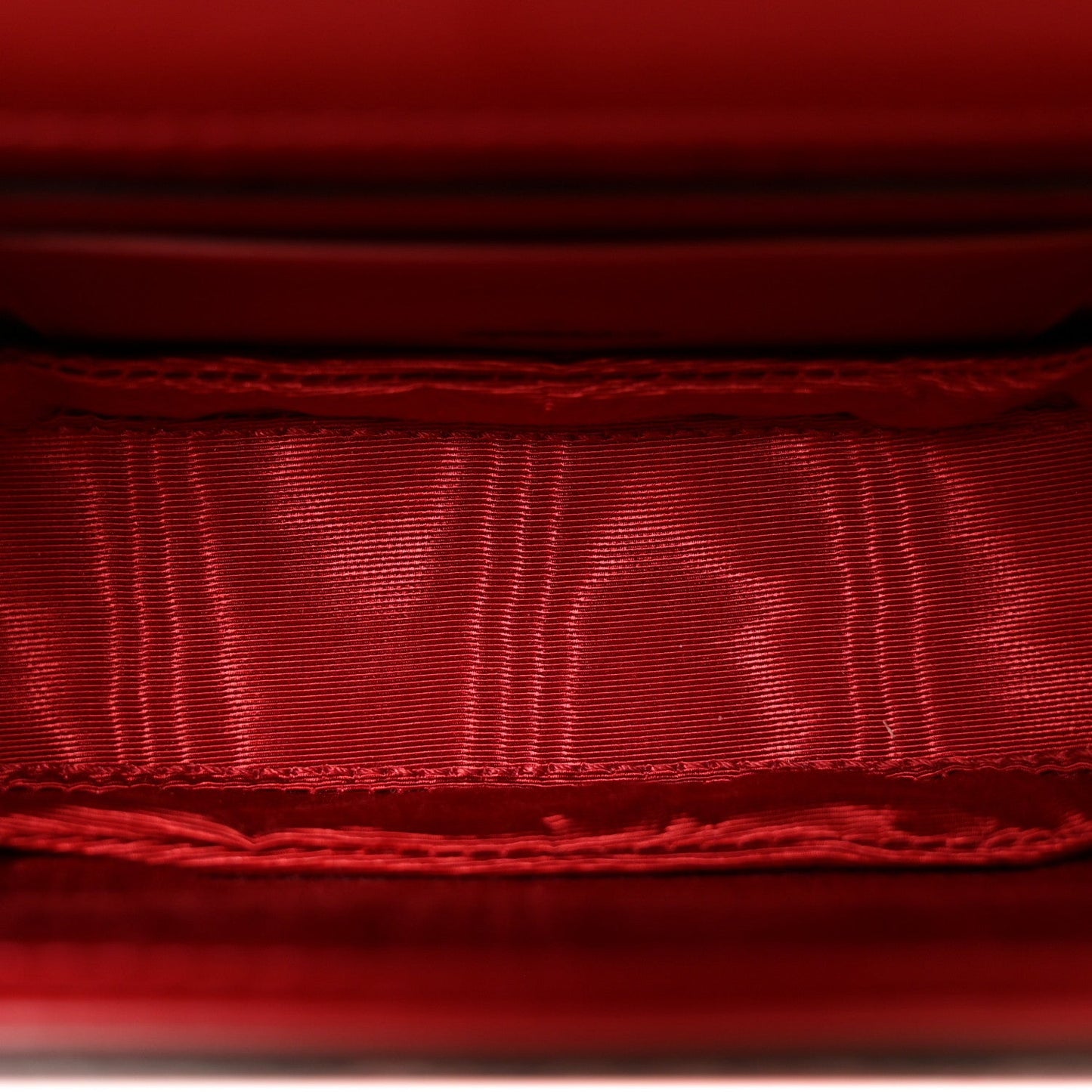 Moire Fabric Calfskin Rhinestone Monogram Monochrome Lizard Embossed Mini Bamboo 1947 Top Handle Chain Bag Red