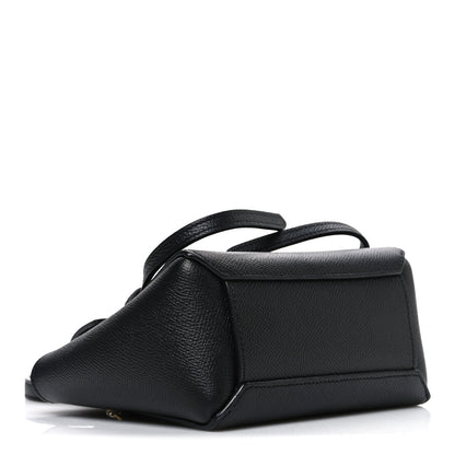 Grained Calfskin Nano Belt Bag Black