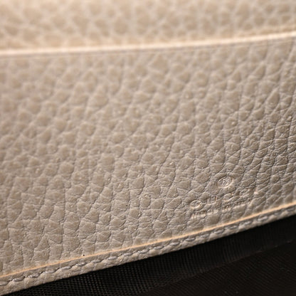 Dollar Calfskin GG Supreme Monogram Petite GG Marmont Wallet Chain Bag Mystic White Beige Ebony