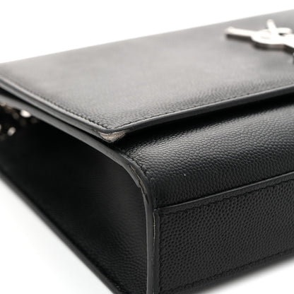 Grain De Poudre Medium Classic Monogram Kate Satchel Black