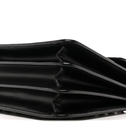 Calfskin Studded Serpenti Forever Top Handle Black