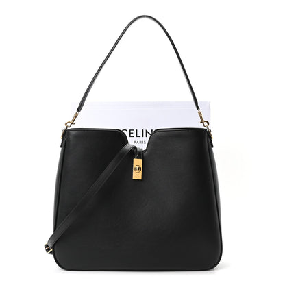 Smooth Calfskin Medium Camille 16 Soft Bag Black