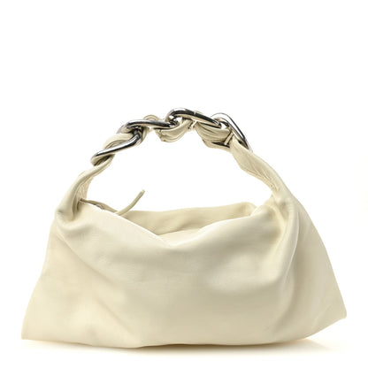 Calfskin Mini Swan Chain Shoulder Bag Almond