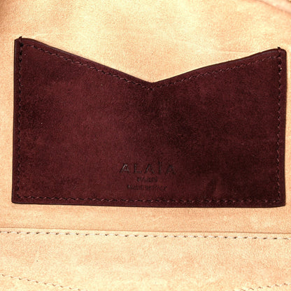 Suede Goatskin Teckel Clutch Rouge Grenat