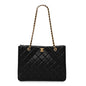 Caviar Quilted Sweet Classic Shopping Tote Black