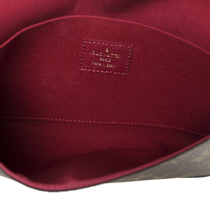 Monogram Pochette Felicie Chain Wallet Fuchsia