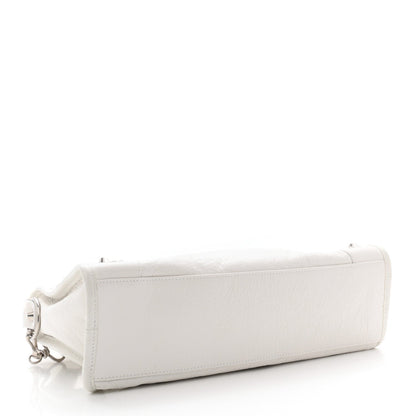 Agneau Arena Silver Hardware Small Le City Optic White
