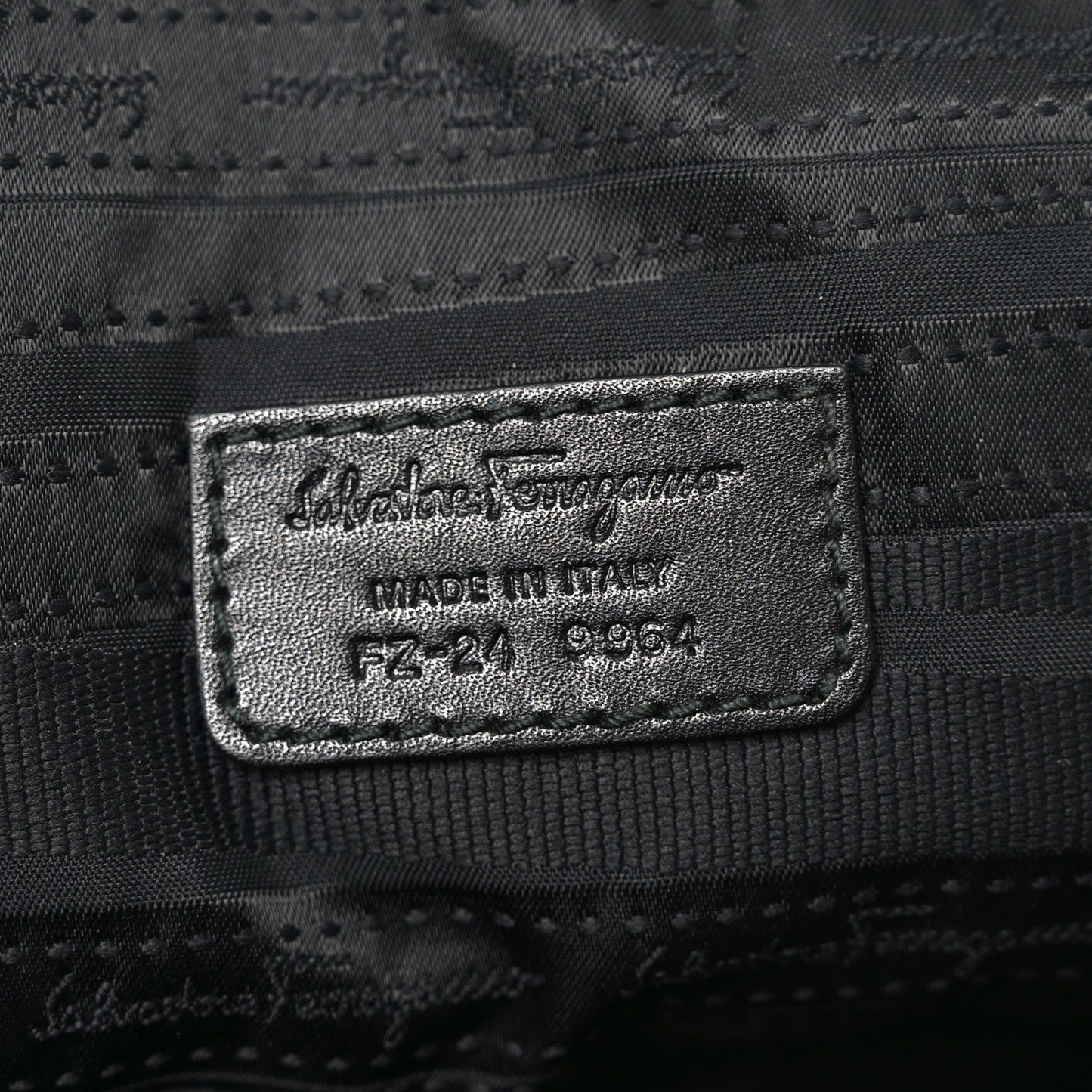 Calfskin Zip Around Briefcase Black