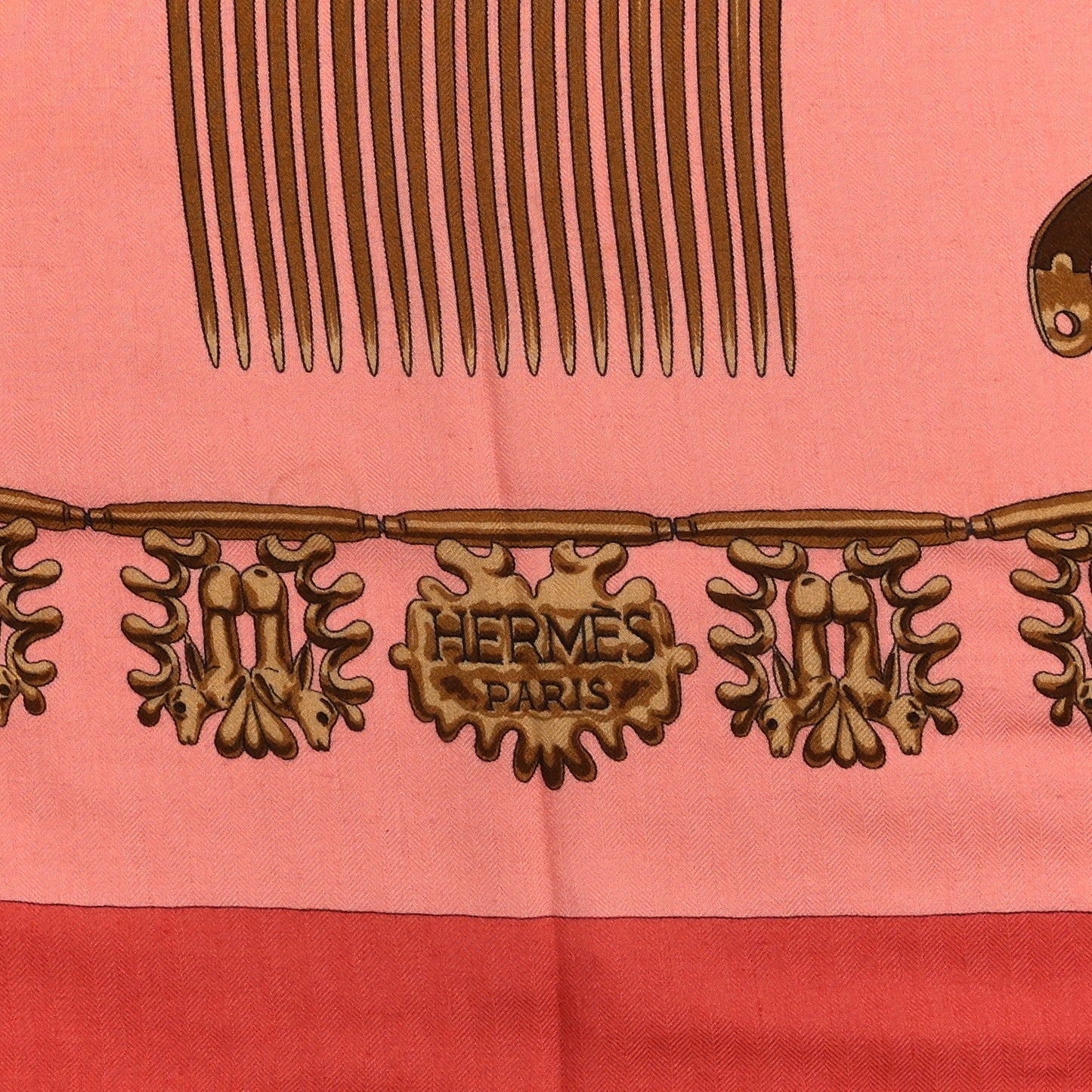 Silk Cashmere Les Cavaliers D'Or Scarf 140