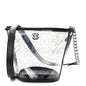 Crumpled Calfskin PVC Bucket Bag Black
