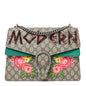 GG Supreme Monogram Embroidered Medium Dionysus Shoulder Bag Emerald