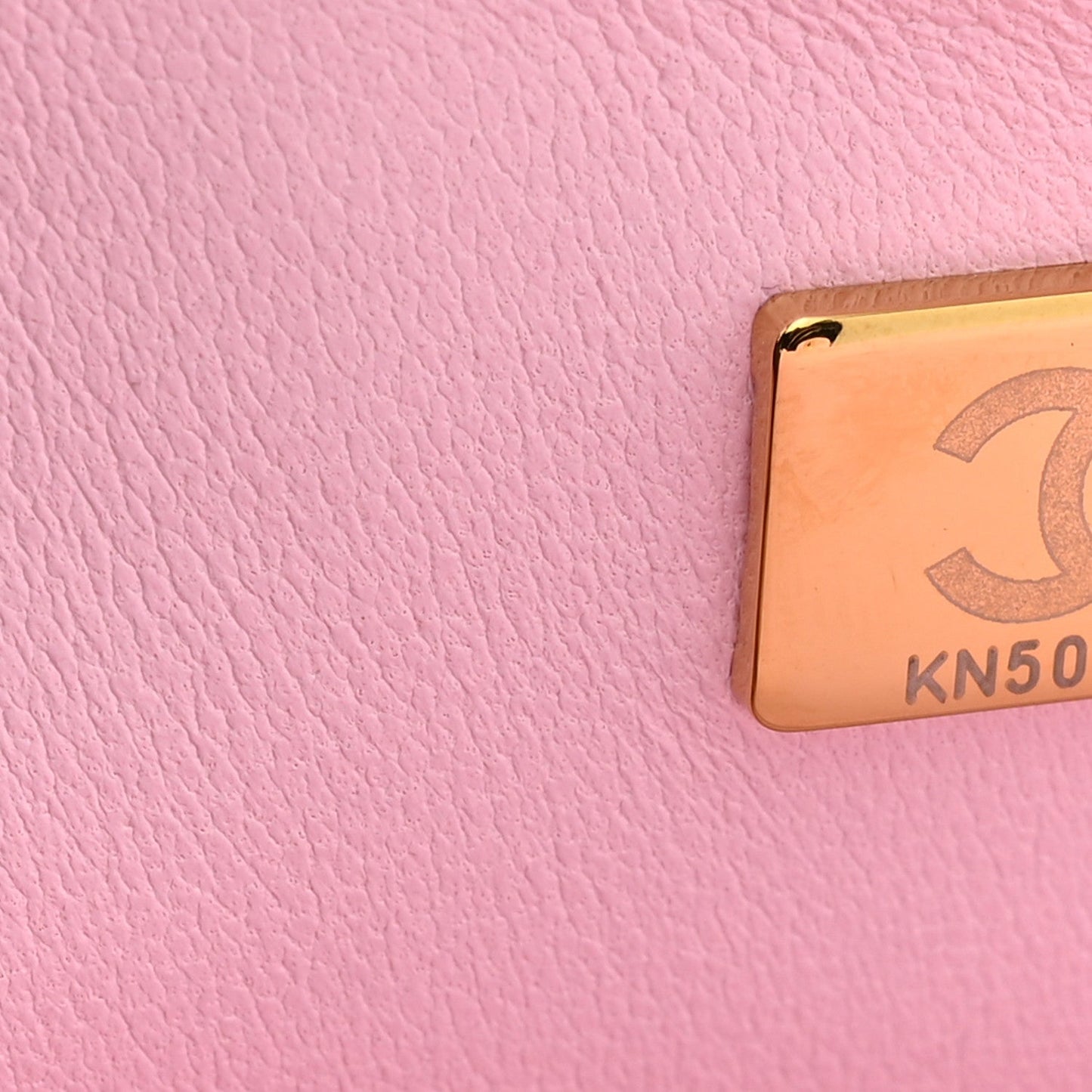 Lambskin Quilted Mini Rectangular Flap Light Pink