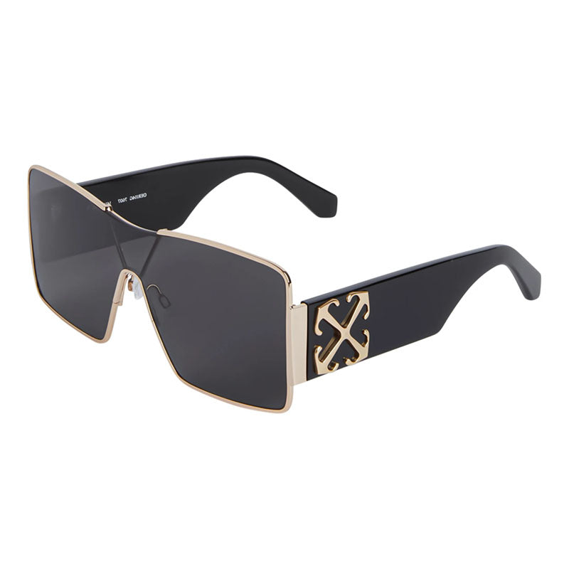 Off-White Sunglasses Shield Full Rim, Silver Frame and Dark Grey Lens OERI14GASPEN7207