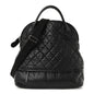 Coated Canvas Quilted Large Garment Travel Bag Black