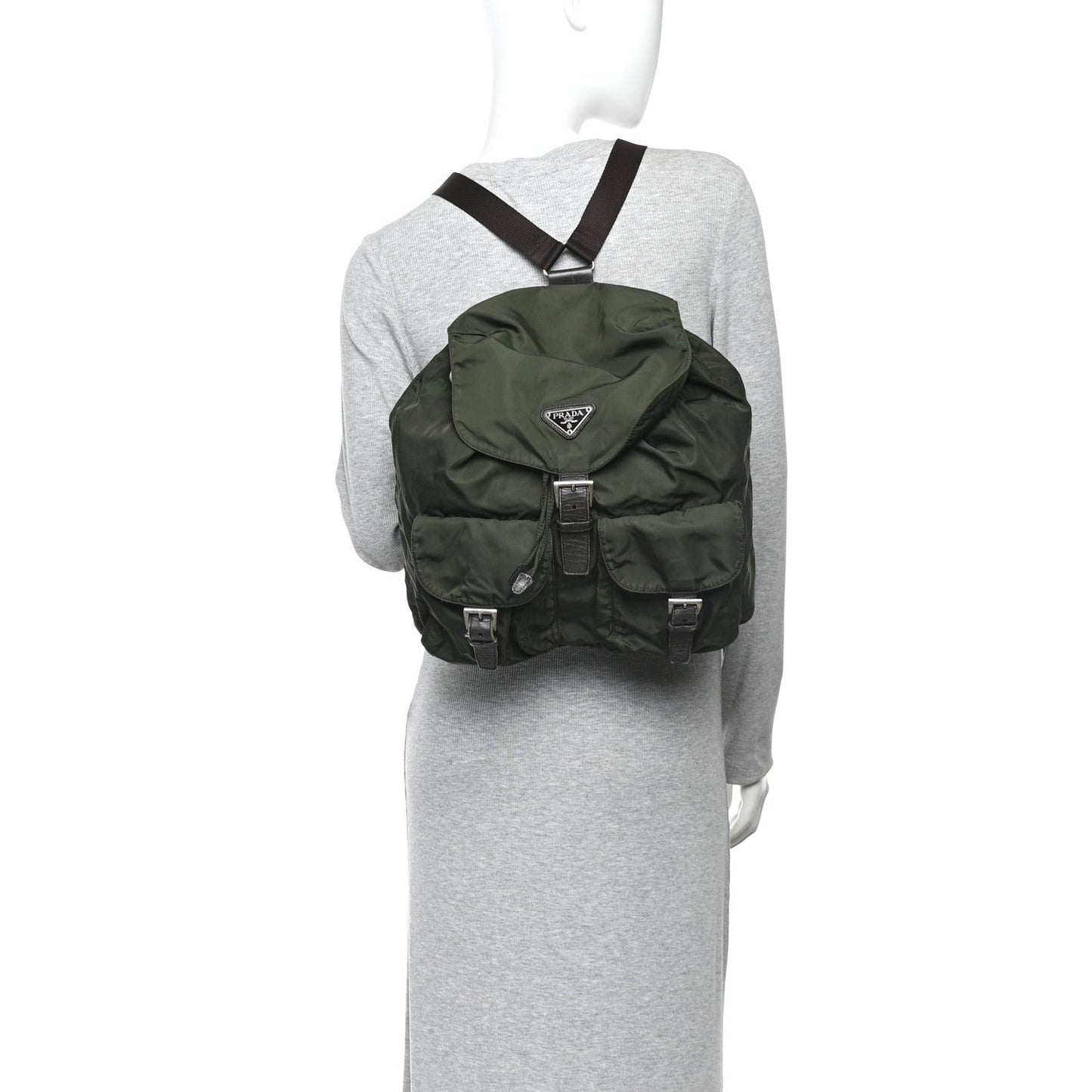 Tessuto Nylon Vela Small Backpack Fumo