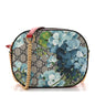 GG Supreme Monogram Blooms Small Chain Shoulder Bag Beige Blue Navy Hibiscus Red