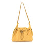 Suede Quilted Mini Chanel 25 Handbag Yellow