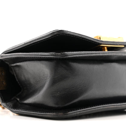 Lambskin Metallic Tweed Embroidered Mini Boy Flap Black Gold Multicolor