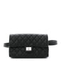 Grained Calfskin Quilted 2.55 Reissue Flap Belt Bag Clutch Black