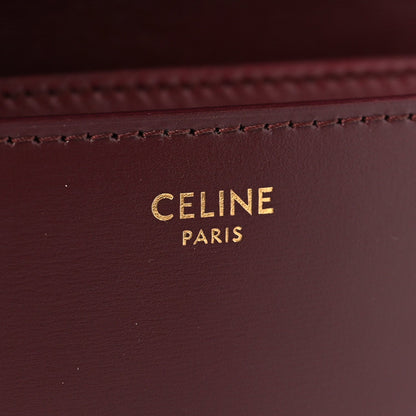 Box Calfskin Teen Classic Box Flap Bag Burgundy