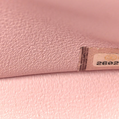 Lambskin Quilted Medium Double Flap Light Pink