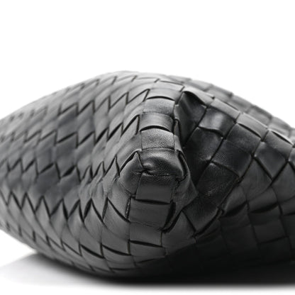 Calfskin Intrecciato Small Hop Black