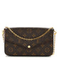 Monogram Pochette Felicie Chain Wallet Fuchsia