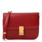 Box Calfskin Medium Classic Box Flap Bag Red